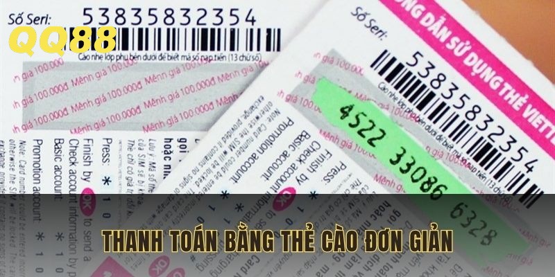 Nạp tiền bằng thẻ cào với các bước đơn giản